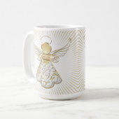 Goldweihnachtsengel von AnmutSunrays Kaffeetasse (Vorderseite Links)