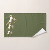 Goldweihnachtsfest auf Forest Green Badhandtuch Set (Handtuch)