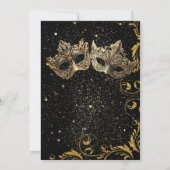 Goldweihnachtsfest Masquerade Einladung (Rückseite)