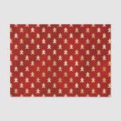 Goldweihnachtskuchen Männer auf Rot Seidenpapier (Vorderseite)