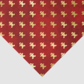 Goldweihnachtskuchen Männer auf Rot Seidenpapier (Ausschnitt)