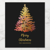 Goldweihnachtsmarke Weinetikett (Einzelnes Label)