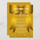 Goldweihnachtsmenü Menükarte (Vorne/Hinten)