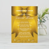 Goldweihnachtsmenü Menükarte (Stehend Vorderseite)