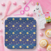 Goldweihnachtstage auf Blue Pappteller (Party)