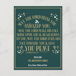 Goldweihnachtszahl 6:24-26 2020 feiertagspostkarte