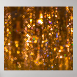Goldweihnachtszeit: Abstrakter Hintergrund Poster