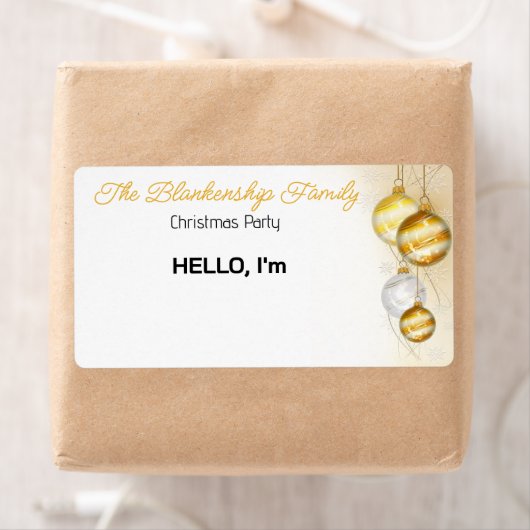 Goldweihnachtszierpapier Etikett (Insitu)