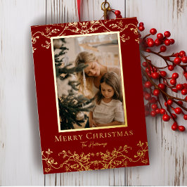 Goldweine Eine große Foto Foliday Card Folien Feiertagskarte