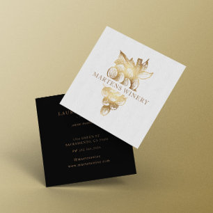 Goldweinmeister Sommelier Elegante Quadratische Visitenkarte