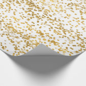 GoldweißConfetti Geschenkpapier (Ecke)