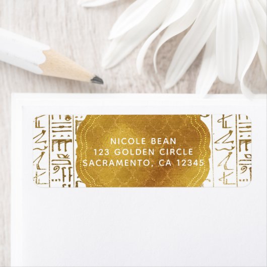 Goldweiße Ägyptische Ägyptische Augenglanz Moderne (Insitu)