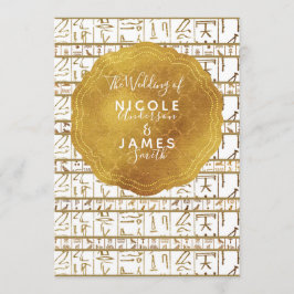 Goldweiße ägyptische Ägyptische Glam Moderne schic Einladung