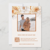 Goldweiße Blume Einladung (Rückseite)