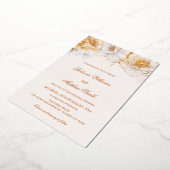 Goldweiße Blume Folieneinladung (Gedreht)