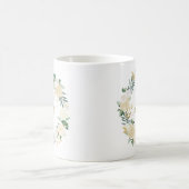 Goldweiße Blumen-Hochzeits-Planungs-Frau Coffee Kaffeetasse (Mittel)