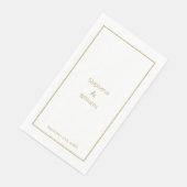 Goldweiße einfache Hochzeit Elegante Serviette (Ecke)