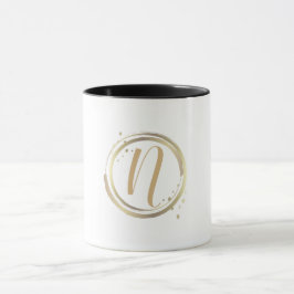 Goldweiße Glam Moderner Minimaler Personalisierter Tasse