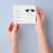 Goldweiße Glitzer Makeup Augen Lash Preisbroschüre Flyer (Gruppe)
