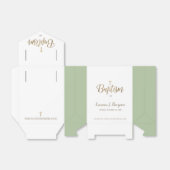 Goldweiße grüne Taufe Cross Custom Vielen Dank Geschenkschachtel (Ungefaltet)