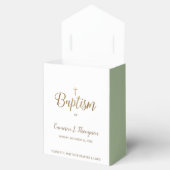 Goldweiße grüne Taufe Cross Custom Vielen Dank Geschenkschachtel (Geöffnet)