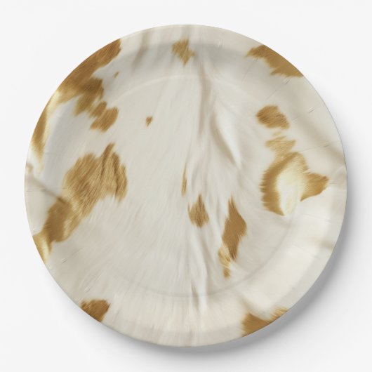 Goldweiße Hülle Pappteller (Vorderseite)