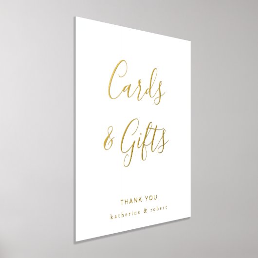 Goldweiße Karten und Geschenke Hochzeit Foliendrucke (Ablage )