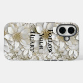 Goldweiße Lotus-Blume Case-Mate iPhone Hülle (Rückseite (Horizontal))