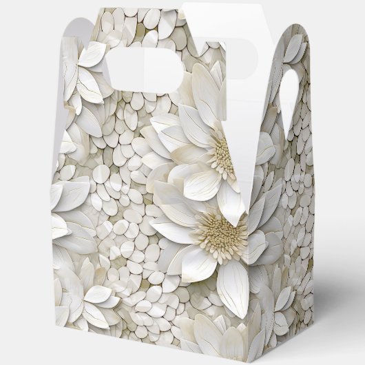 Goldweiße Lotus-Blume Geschenkschachtel (Offen)