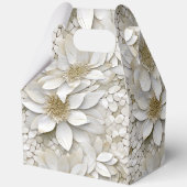 Goldweiße Lotus-Blume Geschenkschachtel (Rückseite)