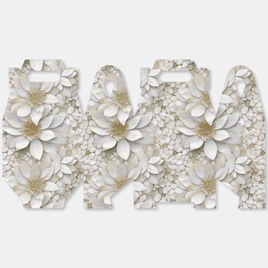 Goldweiße Lotus-Blume Geschenkschachtel (Ungeklappt)