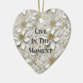 Goldweiße Lotus-Blume Keramik Ornament (Links)