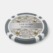 Goldweiße Lotus-Blume Pokerchips (Einzeln)