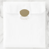 Goldweiße Monogramm D-Gastgeschenk Hochzeit Runder Aufkleber (Tasche)