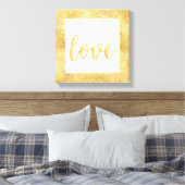 Goldweiße schillernde Liebe Leinwanddruck (Insitu (Schlafzimmer))