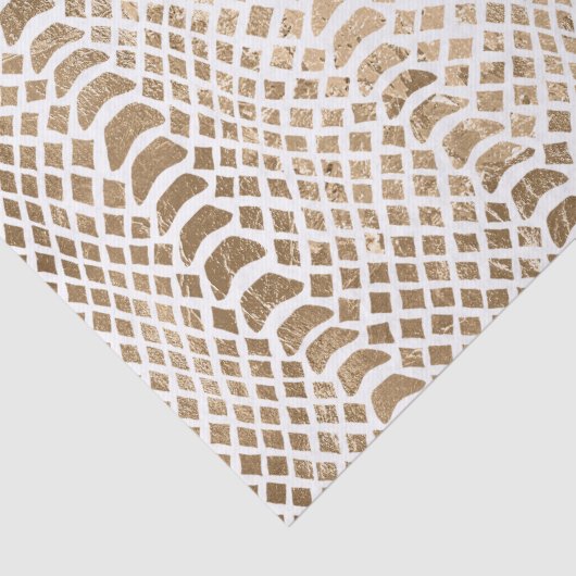 Goldweiße Schlange Print Seidenpapier (Detail)