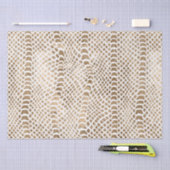 Goldweiße Schlange Print Seidenpapier (Handwerk)