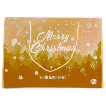 Goldweiße Schnee Friedlichen Wald Weihnachten Neuj