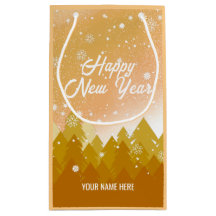 Goldweiße Schnee Friedlichen Wald Weihnachten Neuj