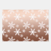 Goldweiße Schneeflocken Weihnachten Geschenkpapier Set (Vorderseite)