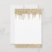 Goldweiße Sparkle Glitzer Süß 16 Save the Date Einladung (Rückseite)