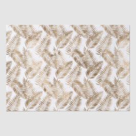 Goldweiße tropische Blätter Seidenpapier