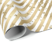 Goldweiße US Flagge Geschenkpapier (Rolleneckpunkt)