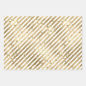 Goldweiße US Flagge Geschenkpapier Set (Vorderseite)