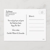 Goldweiße Weihnachtsfamilie | FOTO Feiertagspostkarte (Rückseite)