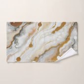 Goldweiße Wellen Badehandtücher Badhandtuch Set (Handtuch)