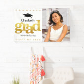 Goldweißer Abschluss Foto Moderne fette Typografie Banner (Insitu)