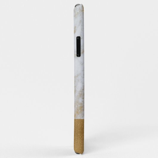 Goldweißer Bling-Luxus-Marmor Case-Mate iPhone Hülle (Hinten/Rechts)