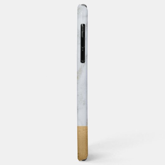 Goldweißer Bling-Luxus-Marmor Case-Mate iPhone Hülle (Hinten/Links)