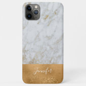 Goldweißer Bling-Luxus-Marmor Case-Mate iPhone Hülle (Rückseite)